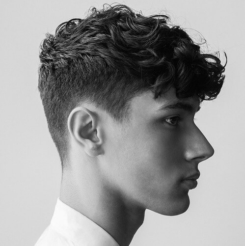 classy curly haircut for men