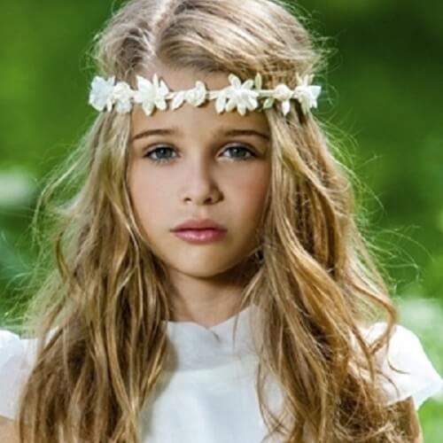 Flower Crown for a Little Girl’s First Communion