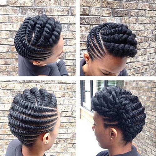 Directional Flat Twist Hairstyle