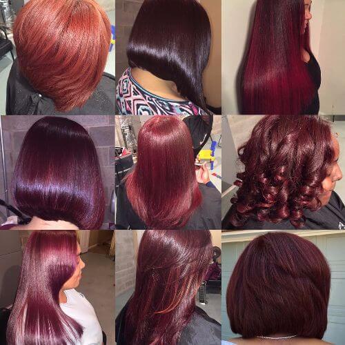 burgundy hair colors 
