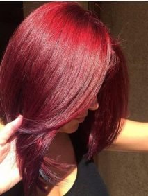 red burgundy hair