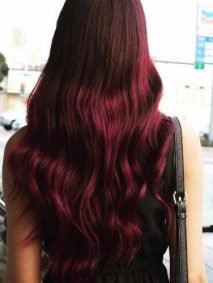 violet burgundy hair color