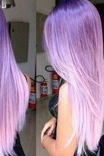 Ash Blonde to Violet Sombre Hair