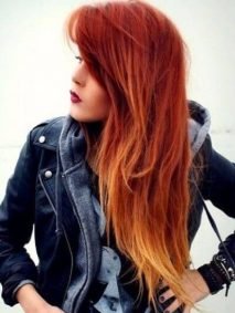 Blonde to Copper Sombre Hairstyle