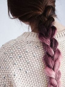 Braided Pink Ombre Hair