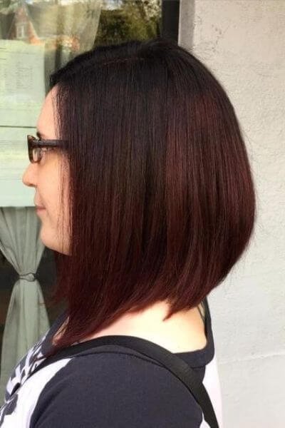 Red to Dark Brown Sombre for Short Hair 