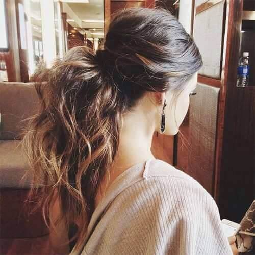Casual Updos for Long Hair Lazy Ponytail