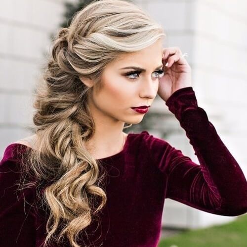 Side Swept Homecoming Hairstyles