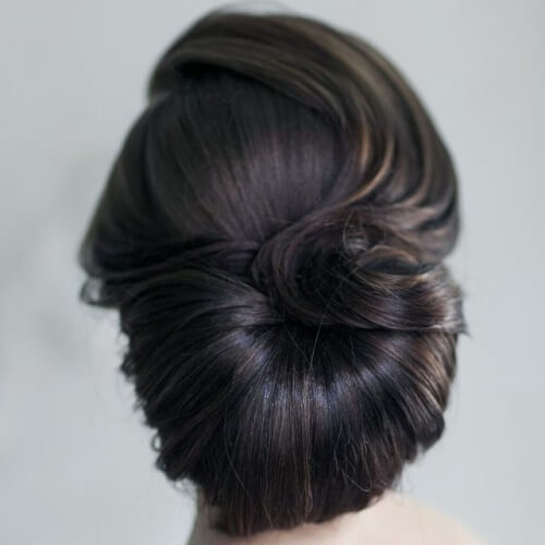 Large Updo Chignon Hairstyle