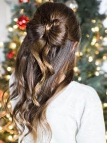 Hair Bow Hairstyles for Christmas Party
