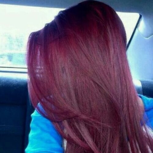 Black Cherry Hair with Violet Tones