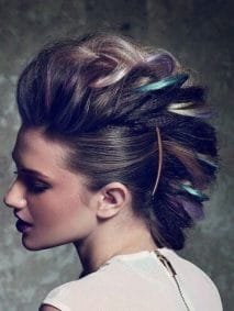 Braided Faux Hawk with Highlights