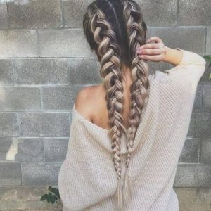 double three strand braid hairstyles for long hair