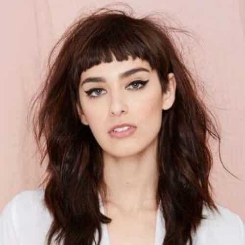 baby bangs medium length haircuts for thick hair