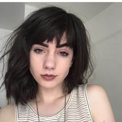 bangs medium length haircuts for thick hair