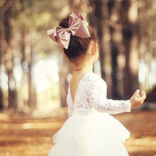 bow flower girl hairstyles