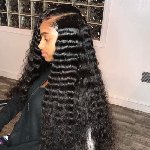crimped sew in weave hairstyles