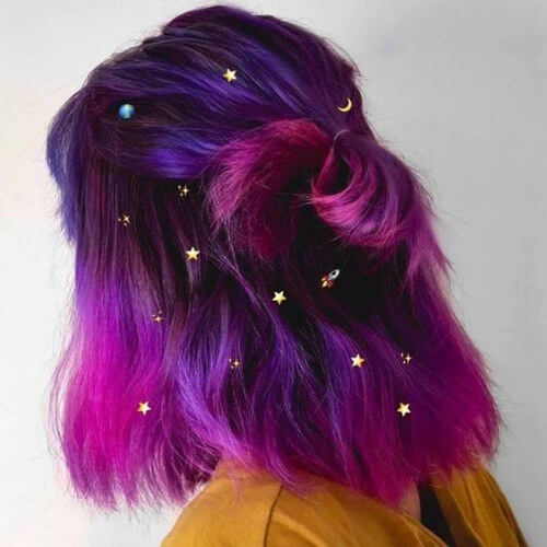 galaxy hair color for summer