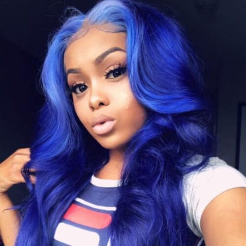 ink blue sew in weave hairstyles