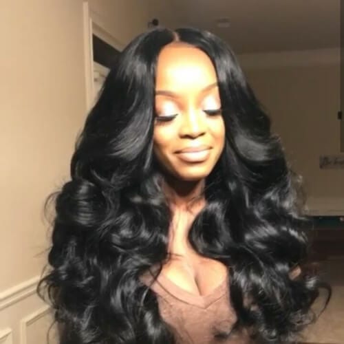Sew-In With Middle Part @ Pinkandblackhairstudio .com | Sew in hairstyles,  Cute weave hairstyles, Weave hairstyles