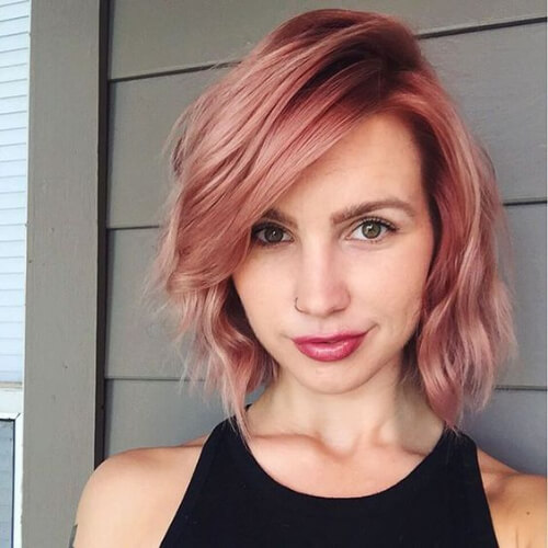 strawberry pink hair color for summer