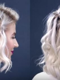 waterfall braid with curls