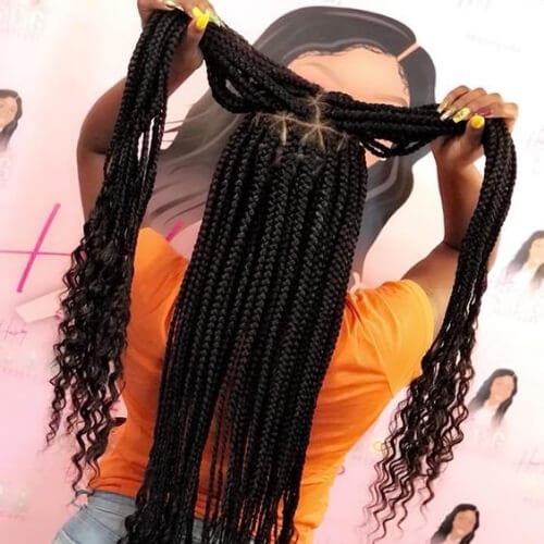  box braid hairstyles with weave