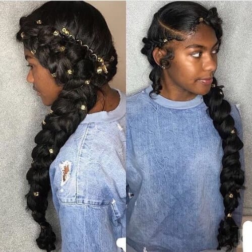 20 high braided ponytail weave designs for black women - Tuko.co.ke