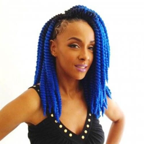 synthetic HAVANA TWIST braid hairstyles with weave