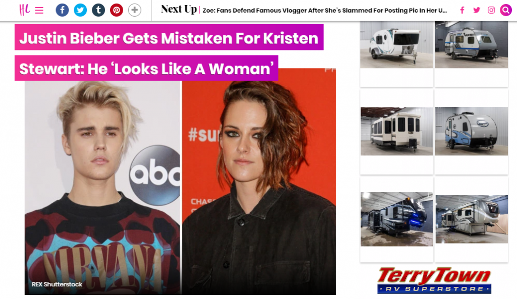 Justin Bieber & Kristen Stewart