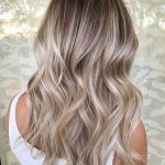 light brown hair with blonde balayage highlights