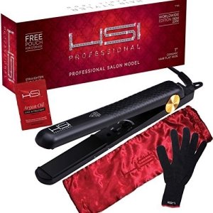 HSI Professional Glider | Ceramic Tourmaline Ionic Flat Iron Hair Straightener | Straightens & Curls with Adjustable Temp