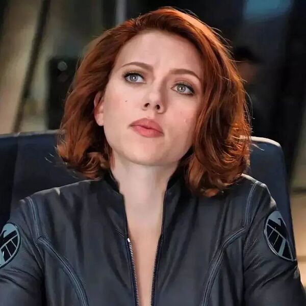 Copper Curl Bob - Scarlett Johansson is wearing her Avenger suit.