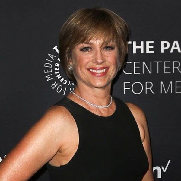 Textured Bowl Cut with Fringe - Dorothy Hamill is wearing black sleeveless dress