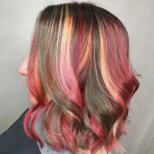 Creative Colors on Short Layered Hair
