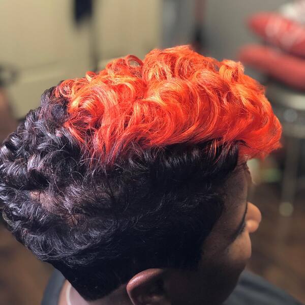 Red Fire on Short Hair