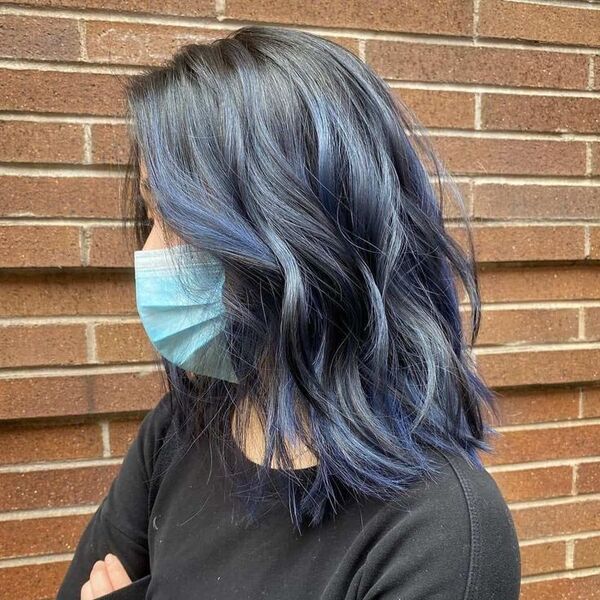 THIS duo toned BLUE + BLACK hair color 😍💙 | Gallery posted by  hairartstudiosg | Lemon8