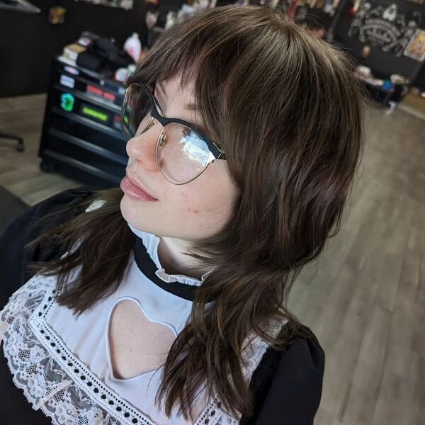 A woman wearing eyeglasses