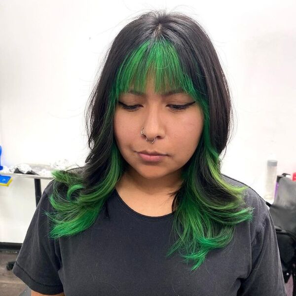 Green Peekaboo Hair
