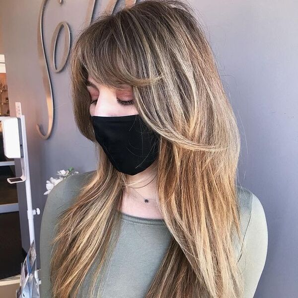 Side-Parted Bangs Hairstyle