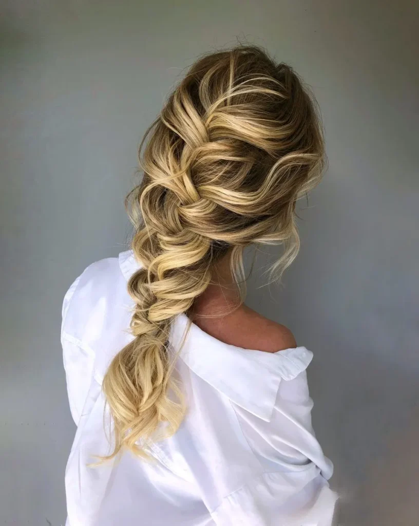 Loose French Braid Bun