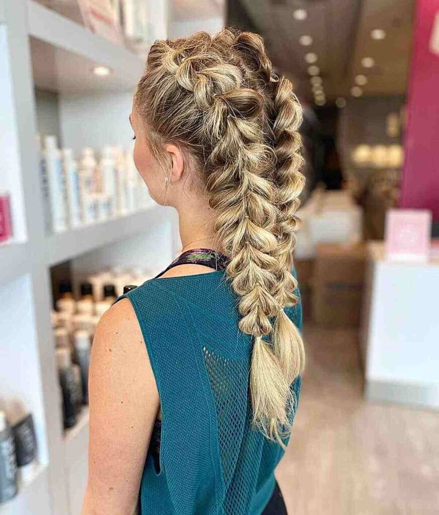 Loose French Braid Bun