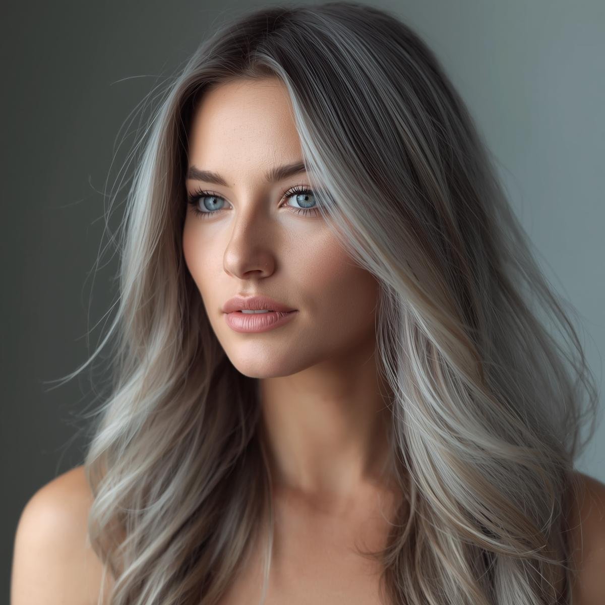 Silver Ash Balayage
