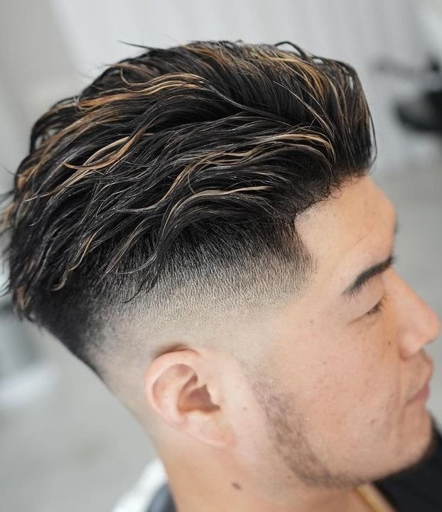 Slick back haircut