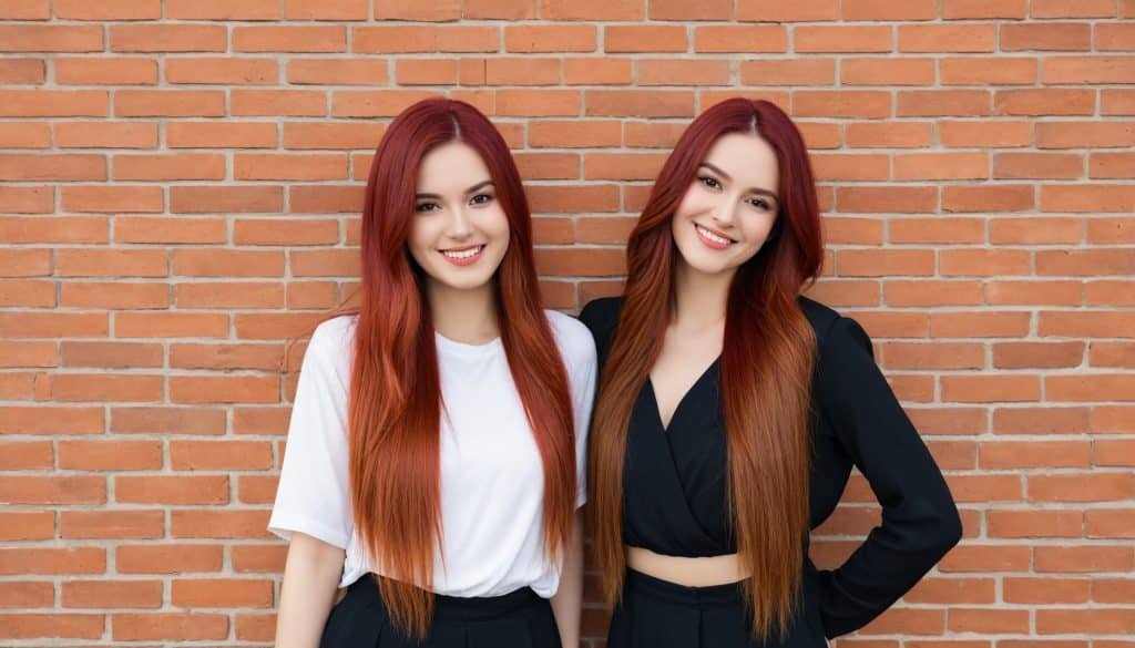 two woman with beautiful hairs