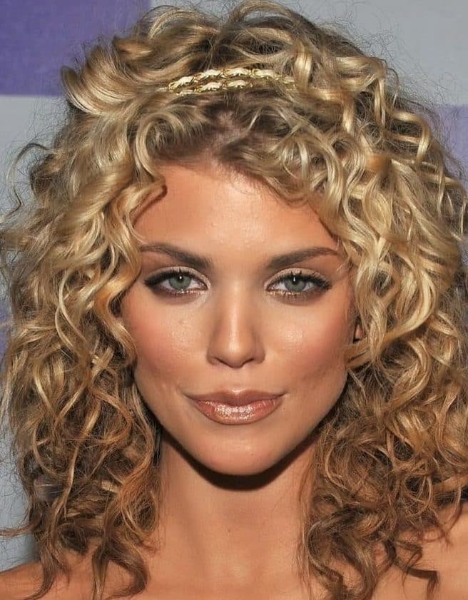 Brown short curly hairs