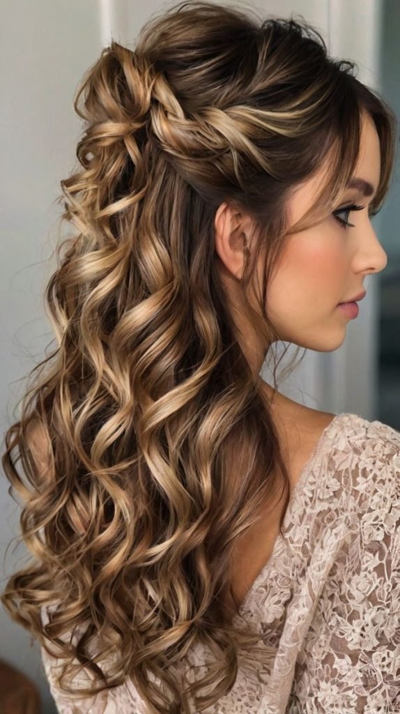 Trendy Twisted Crown for Wedding Hairstyles