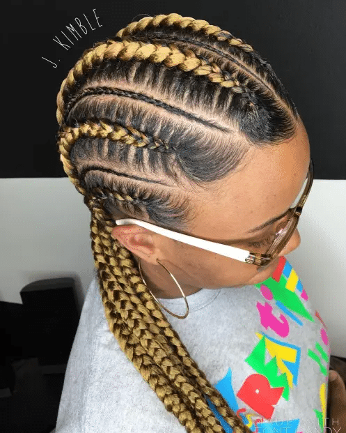 Blonde Ombre Feed In Braids