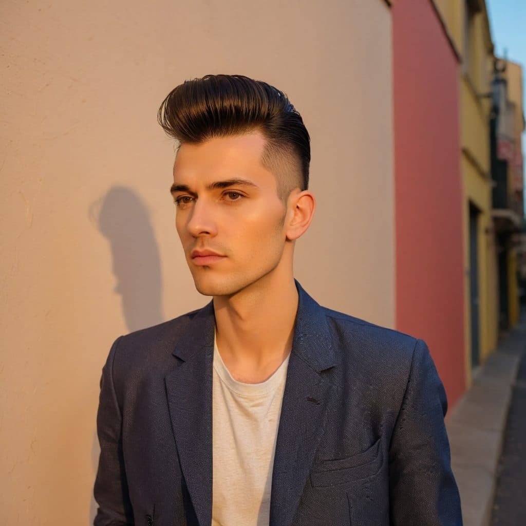 man pompadour hairstyle