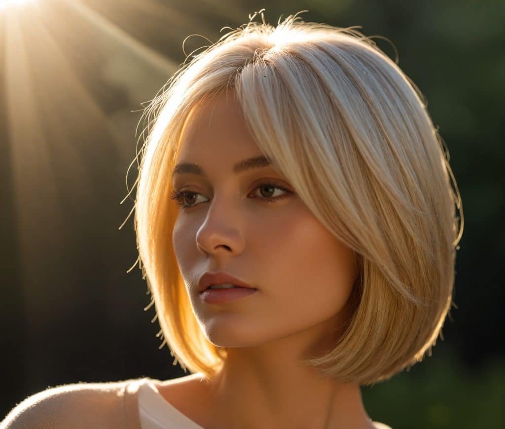 women with white hair bob hairstyle